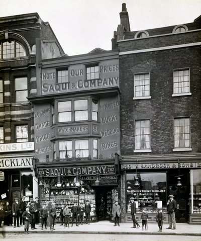 Saqui und Company, 282 Bishopsgate, Londen, begin 1900 door English Photographer